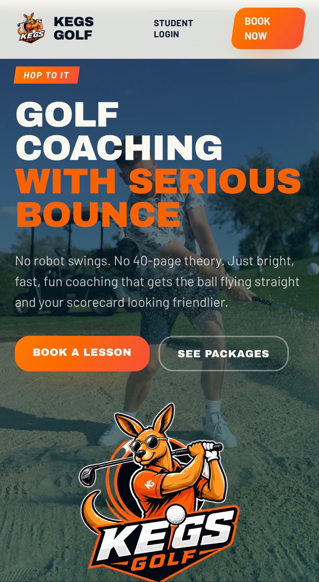 KEGS Golf branded website